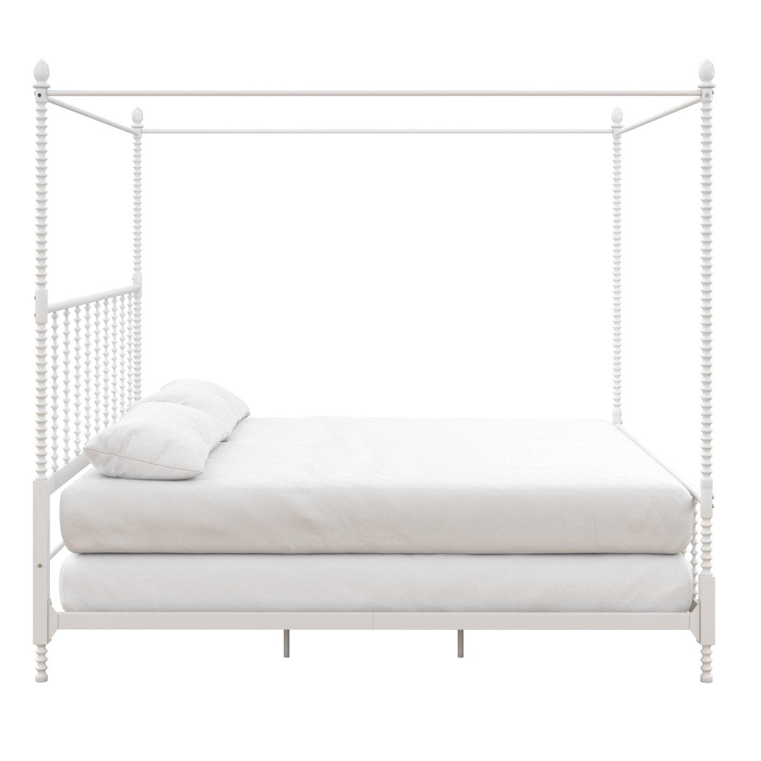 Frankie Low Profile Canopy Bed Kelly Clarkson Home Color: White Size: King