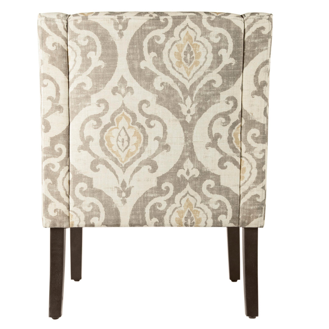 Adona Accent Chair Mistana™ Fabric: Tan/ Yellow/ Cream Damask  100% Cotton