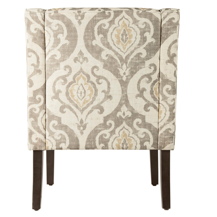Adona Accent Chair Mistana™ Fabric: Tan/ Yellow/ Cream Damask  100% Cotton