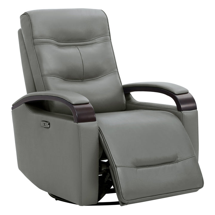 Elvina Genuine Leather Swivel Power Recliner Latitude Run® Upholstery Color: Haze