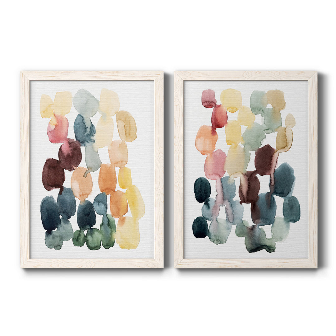 Desert Stones I - 2 Piece Picture Frame Painting Set on Canvas Wade Logan® Size: 20" H x 17" W x 1" D Format: White Framed Canvas
