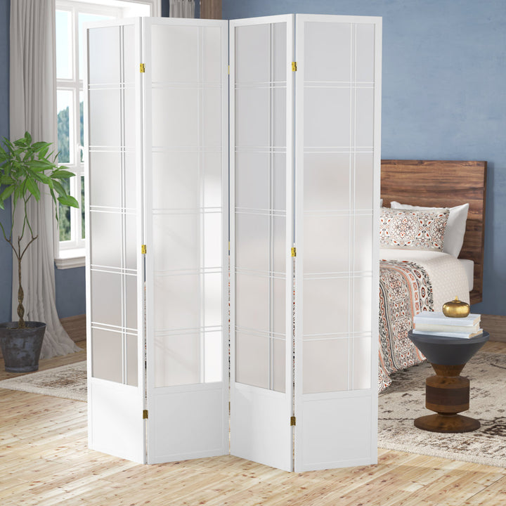 Keitez Folding Room Divider Winston Porter Color: White Number of Panels: 4 Panels
