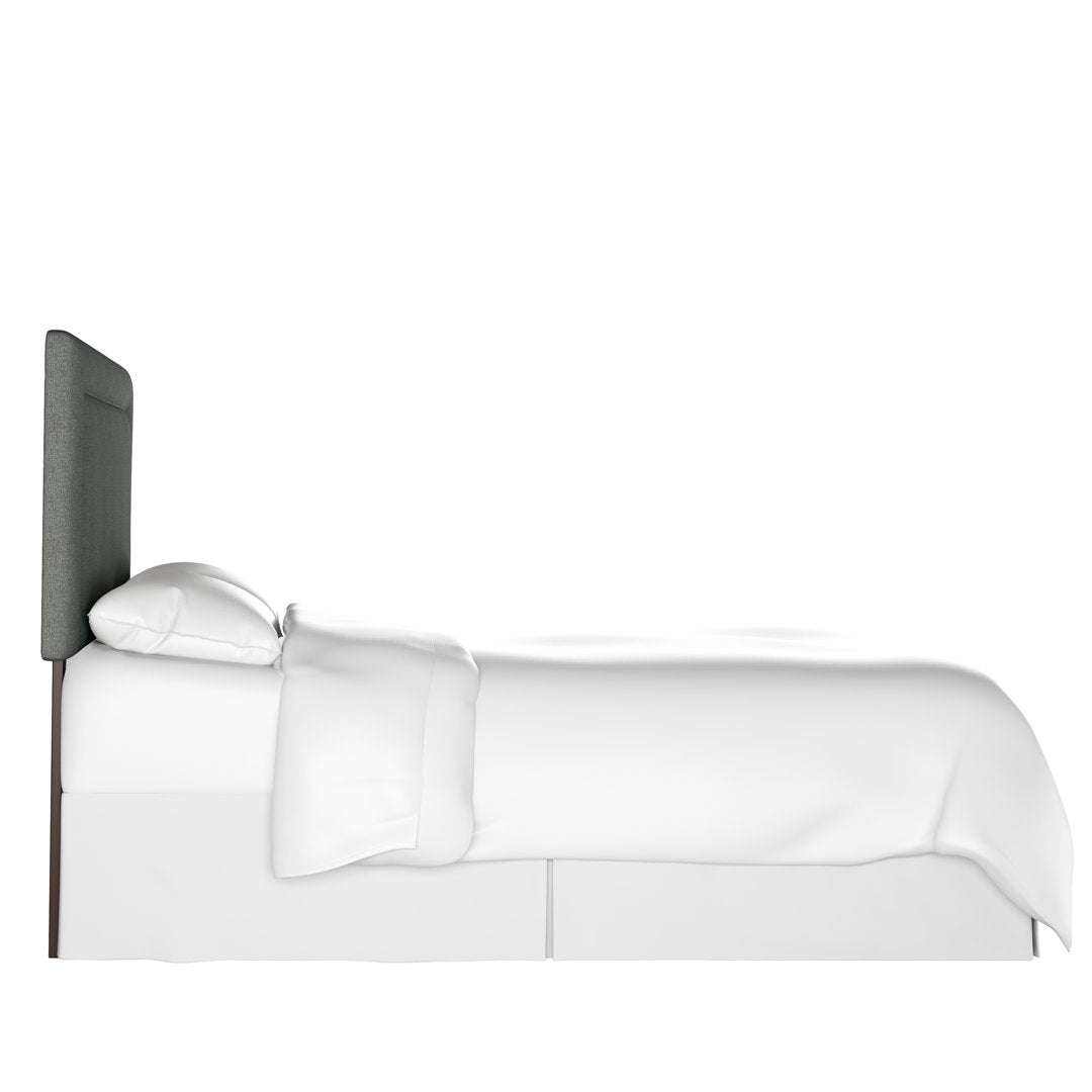 Rowberrow Upholstered Panel Headboard Mercury Row® Size: Full Upholstery: Zuma Charcoal Textured Linen