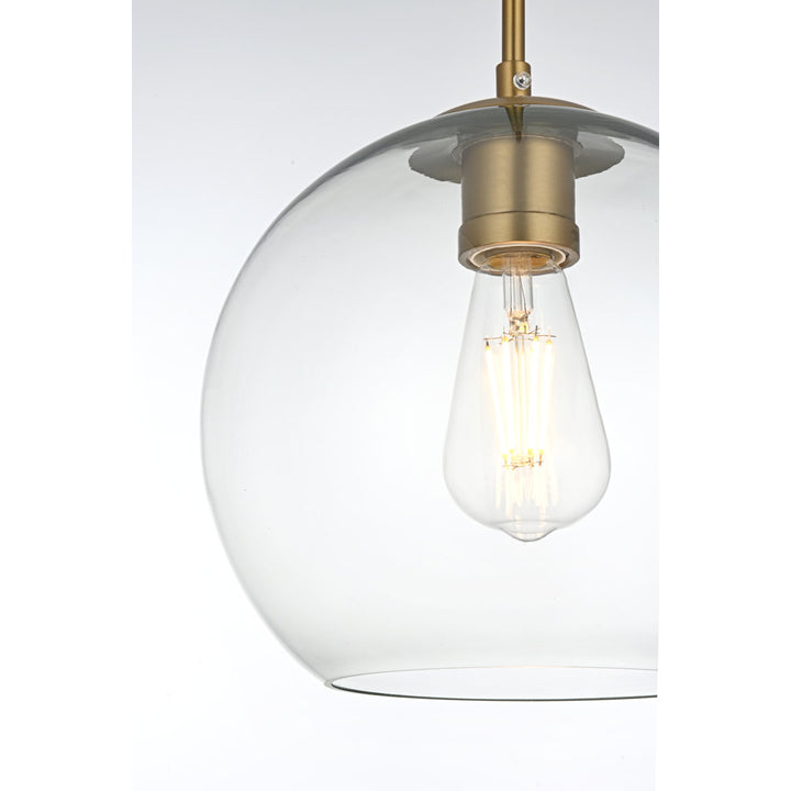 Snead 1 - Light Single Globe Pendant Mercury Row® Shade Color: Clear Size: 70" H x 9.8" W x 9.8" D Base Finish: Gold