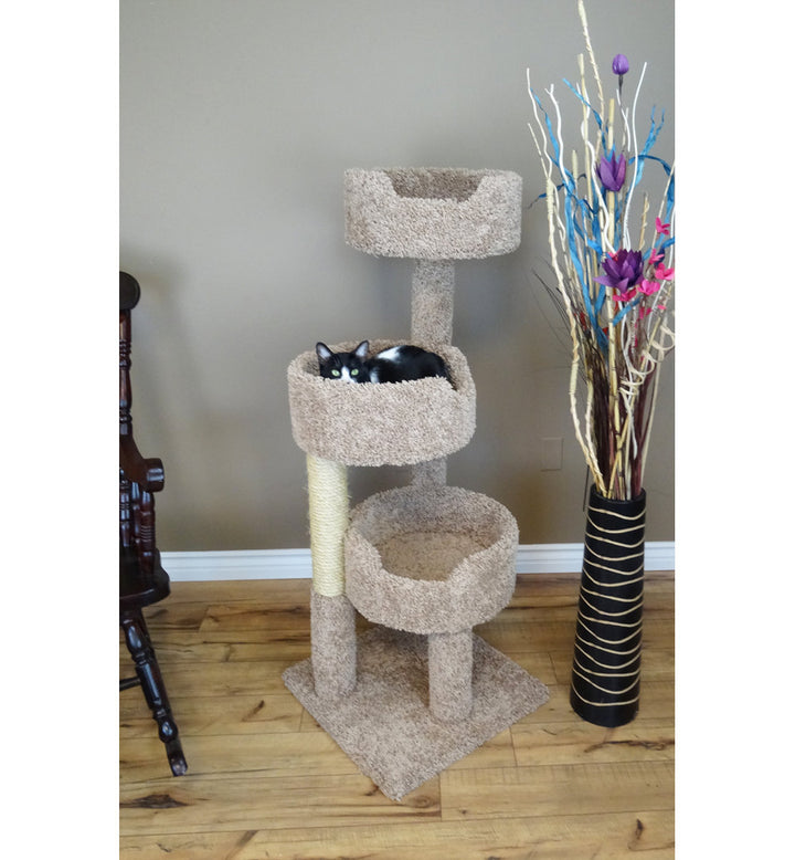 52" Deluxe Cat Tree New Cat Condos Color: Brown