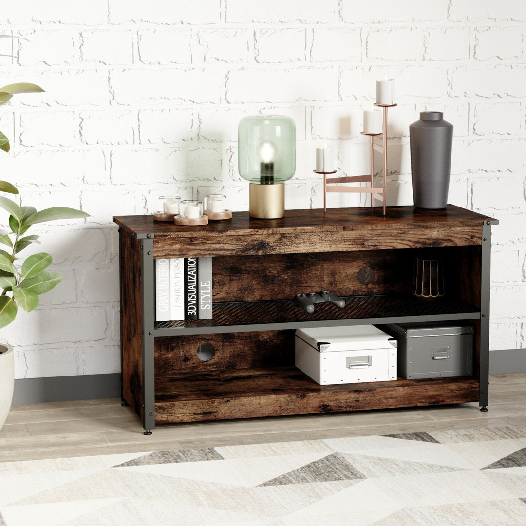 Antenore TV Stand for TVs up to 65" Zipcode Design™ Color: Brown/Black Overall Entertainment Center Width - Side to Side: 44.09