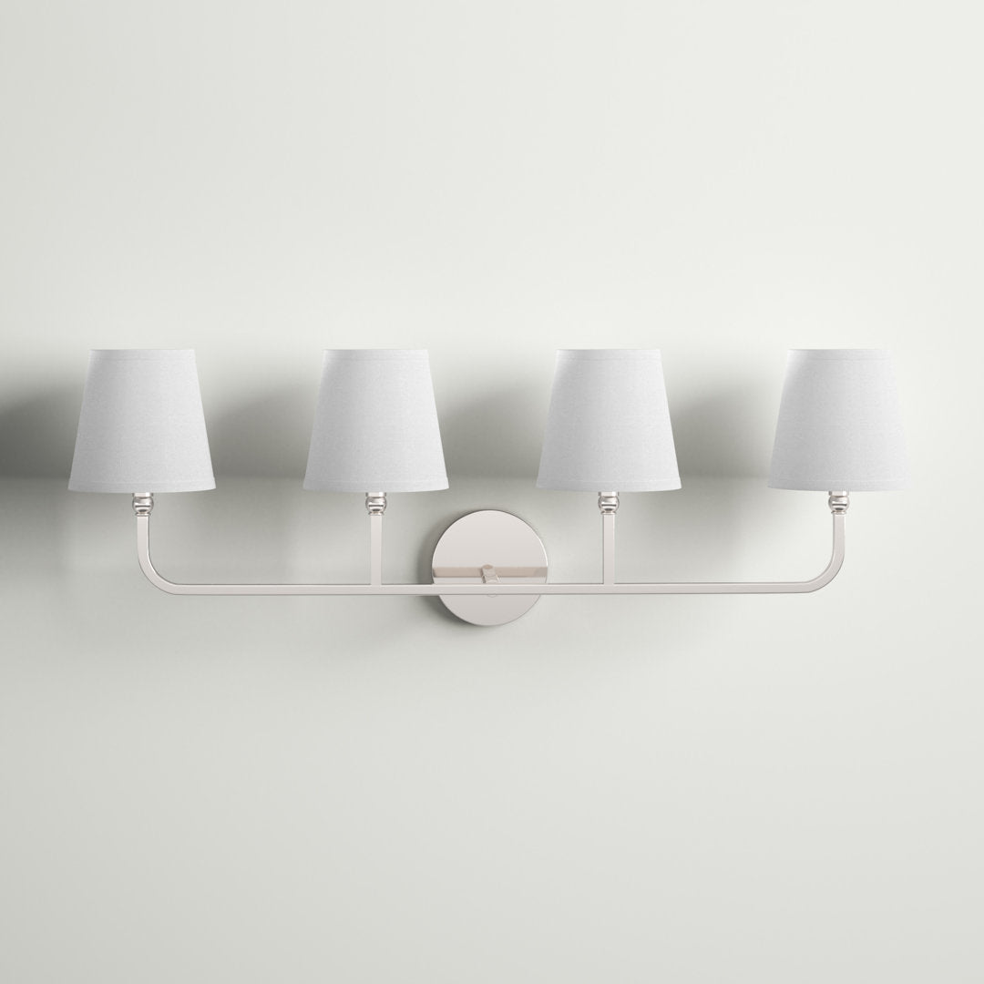 Climsland Dimmable Vanity Light Three Posts™ Number of Lights: 4, Finish: Polished Nickel