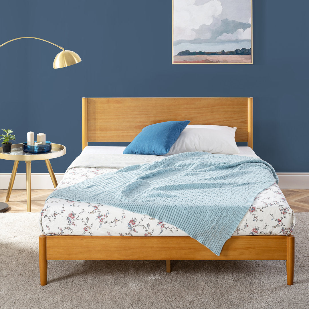 Davyan Low Profile Mid-Century Modern Platform Bed George Oliver Mattress Size: Twin