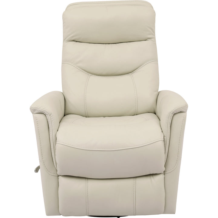 30" Top Grain Leather Manual Swivel Glider Recliner with Flared Arms Red Barrel Studio® Upholstery Color: Ivory Genuine Leather