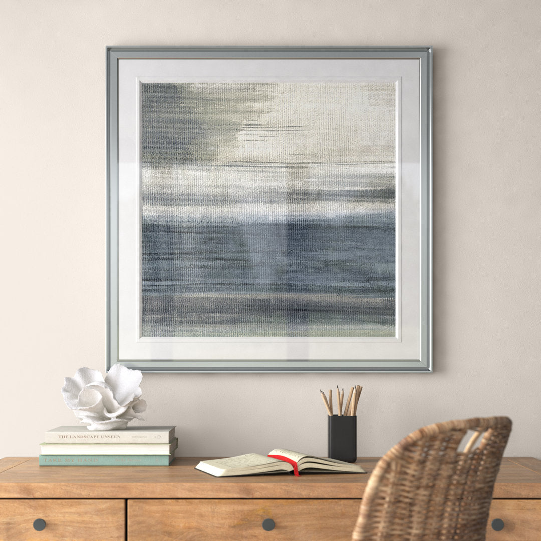 Weathered II - Picture Frame Print Beachcrest Home™ Frame Color: Silver Framed Size: 23" H x 23" W x 1.5" D