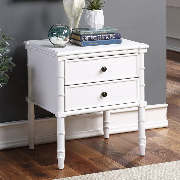 Peggy 2-Drawer Nightstand Three Posts™ Color: White