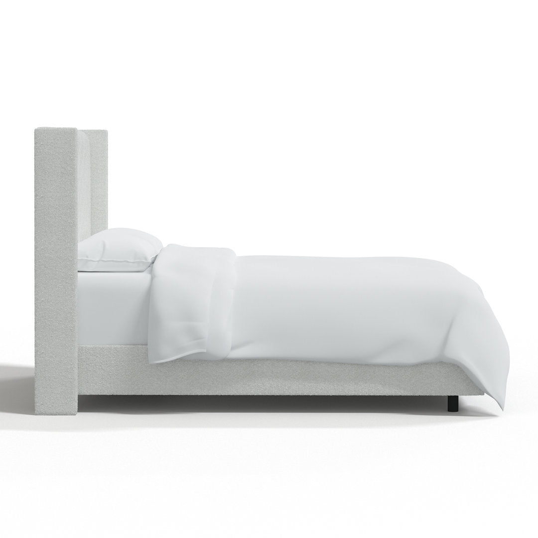 Hanson Upholstered Standard Bed Joss & Main Color: Classic Ivory Boucle Size: Twin