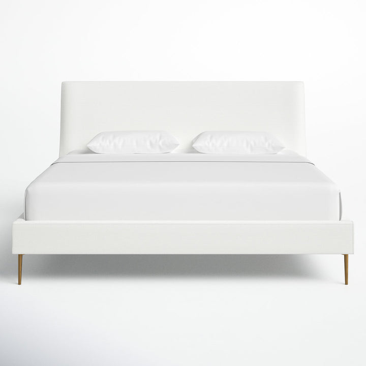 Venedy Upholstered Low Profile Platform Bed Joss & Main Color: White Size: King