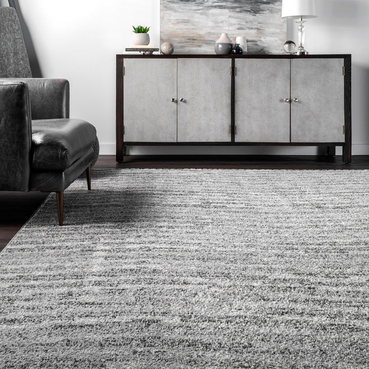 Artimas Abstract Transitional Performance Gray Rug Ebern Designs Rug Size: Rectangle 9' x 12'