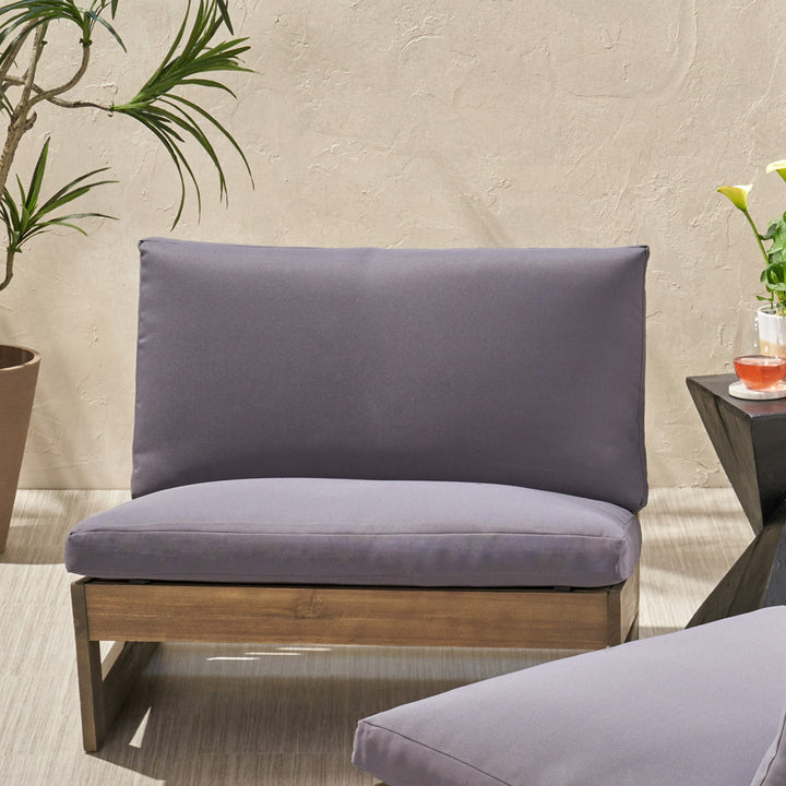 Louise Patio Chair with Cushions AllModern Frame Color/Cushion Color: Gray Frame/Dark Gray Cushion