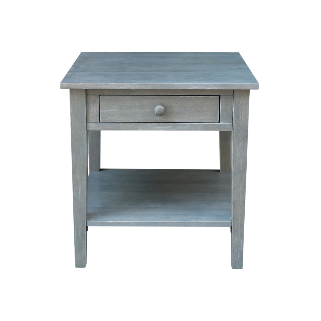 Tillar Solid Wood End Table with Storage Rosecliff Heights Color: Antique Gray