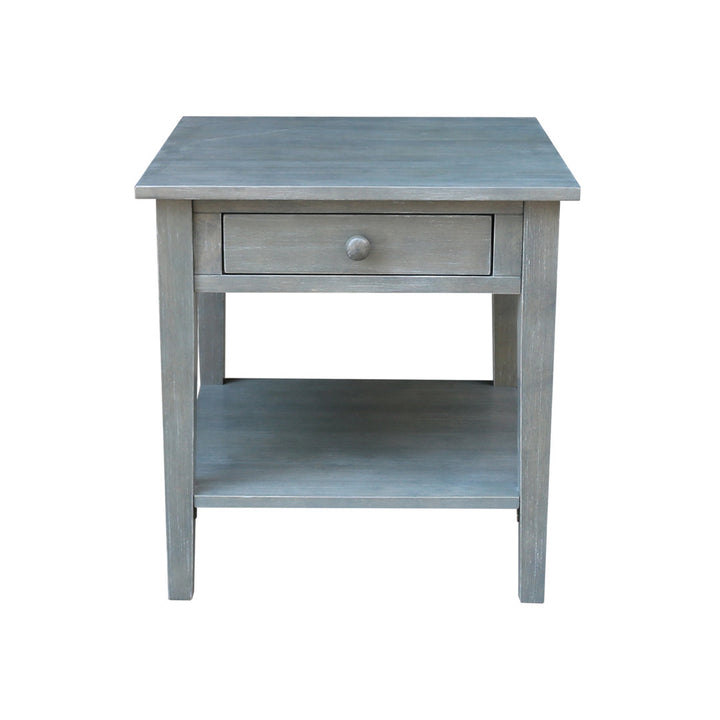 Tillar Solid Wood End Table with Storage Rosecliff Heights Color: Antique Gray