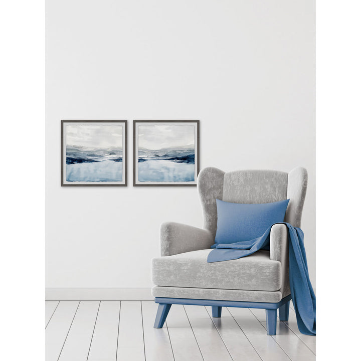 Faded Horizon III Diptych - 2 Piece Picture Frame Set Print on Paper Highland Dunes Size: 18" H x 36" W x 1.5" D