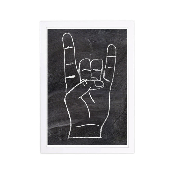 Rock On by Oliver Gal - Graphic Art Print Ebern Designs Size: 30" H x 20" W x 0.75" D Format: Wrapped Canvas
