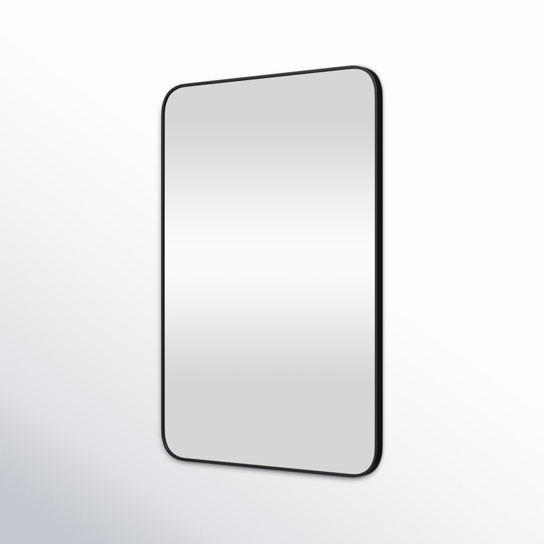 Markhai Modern Accent Mirror Orren Ellis Size: 36" x 24" Finish: Matte Black