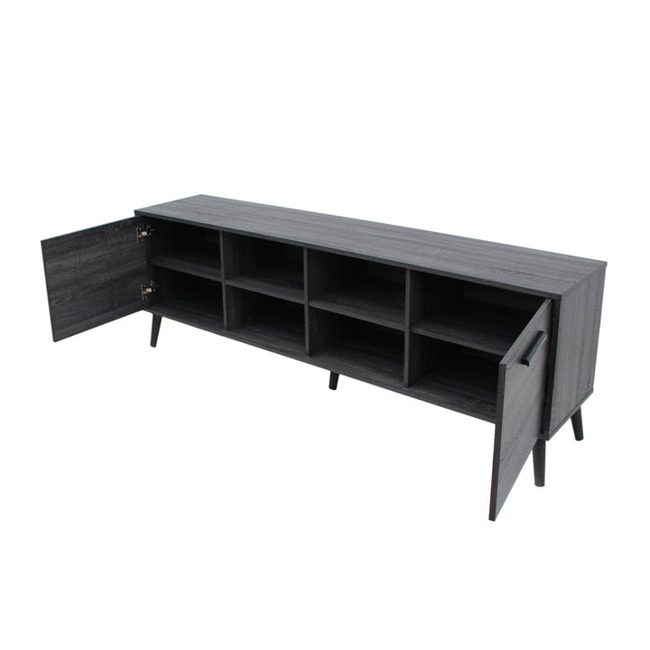 Caernarfon TV Stand for TVs up to 73" Wade Logan® Color: Sonoma Grey Oak