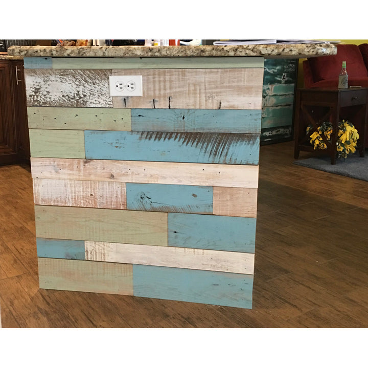 Random Width x Varying Length Barnwood Wall Paneling Vintage Timbers Color: Coastal