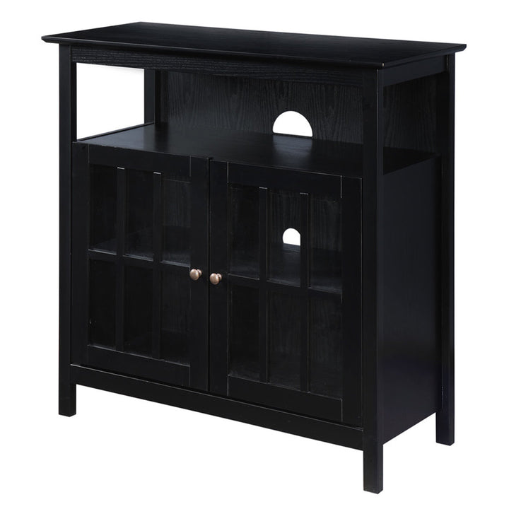 Bamard 40" TV Stand with Storage Cabinets Beachcrest Home™ Color: Black