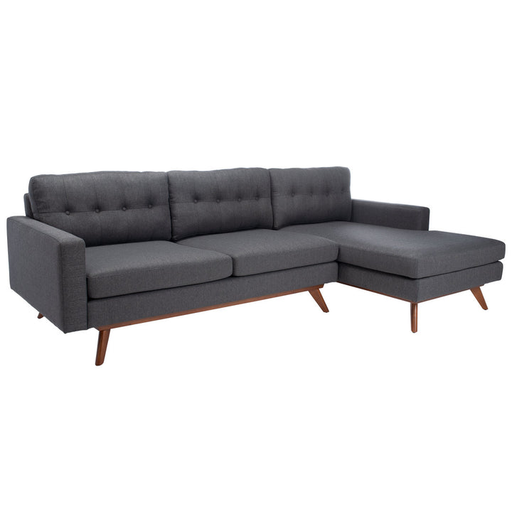 Jalean 103" Wide Linen Right Hand Facing Sofa & Chaise George Oliver