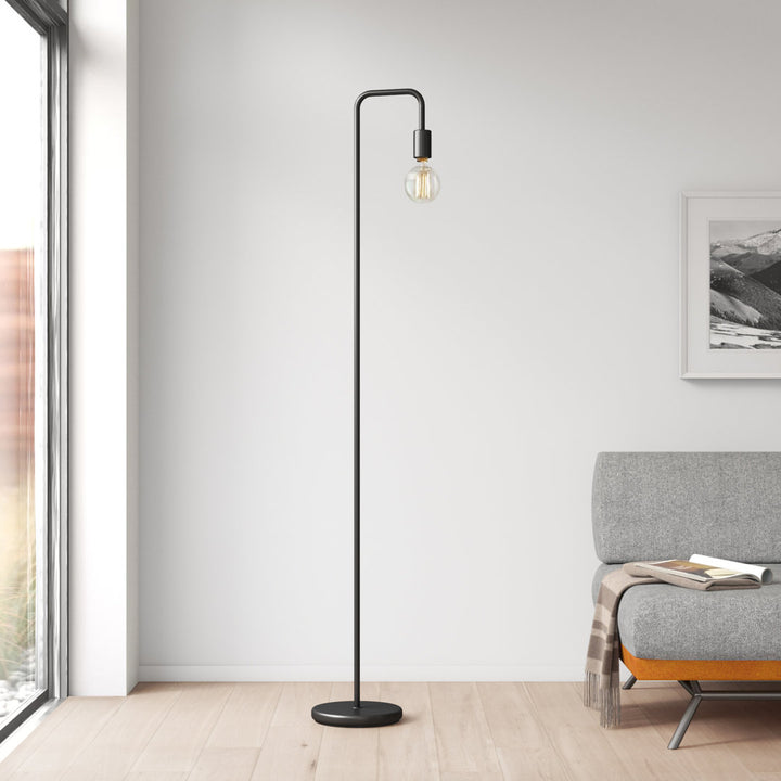 Kazutaka 70" Arched Floor Lamp 17 Stories Base Finish: Black