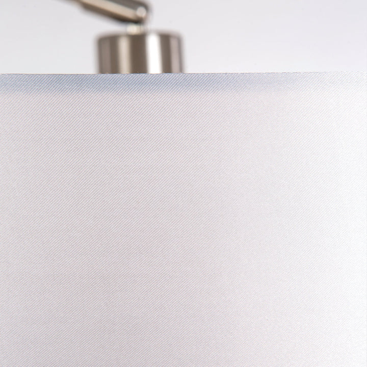 Telles 67" Arched Floor Lamp Brayden Studio® Shade Color: Pristine White Base Finish: Satin Steel