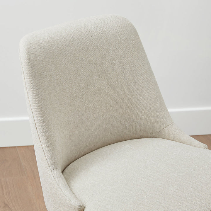Brently Upholstered Dining Chair (Set of 2) Wade Logan® Upholstery Color: Cream