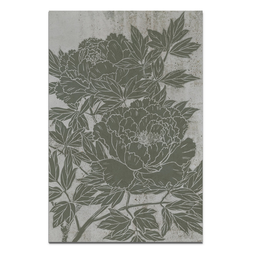 Blooming Peony I' - Print on Canvas Winston Porter Size: 12" H x 8" W x 1.5" D Format: Wrapped Canvas