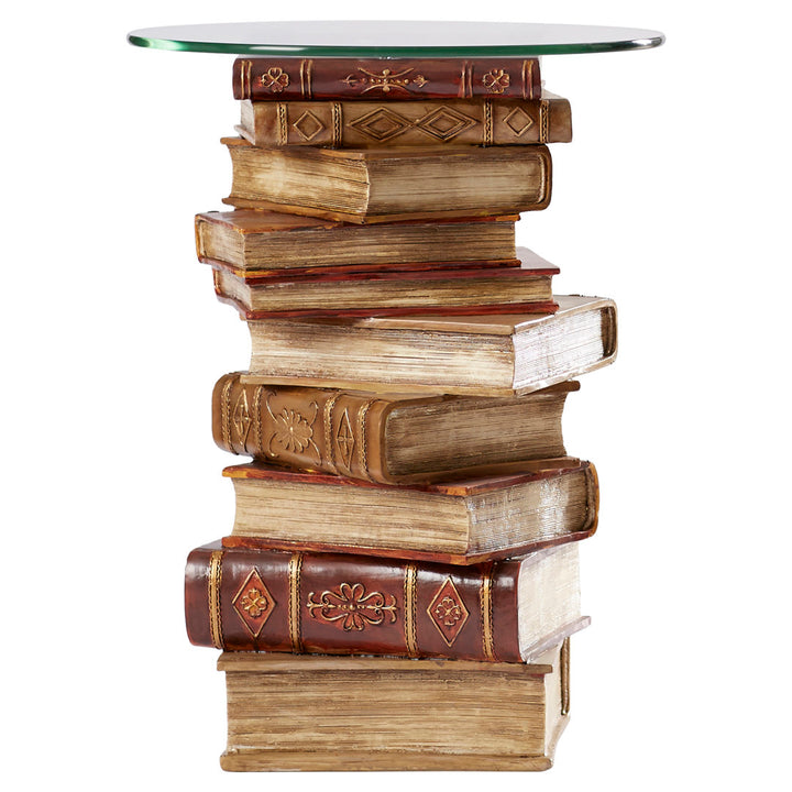 Montegue Stacked Books Glass Figurine Table World Menagerie