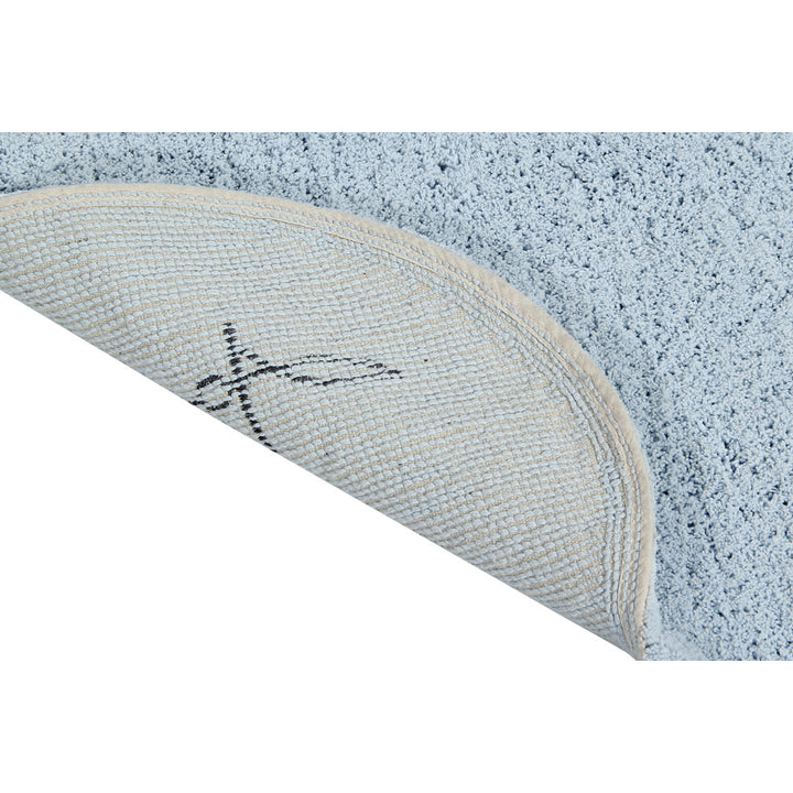 Solid Color Handmade Tufted Novelty 3'7" x 5'7" Cotton Area Rug in Blue/ Soft blue Lorena Canals