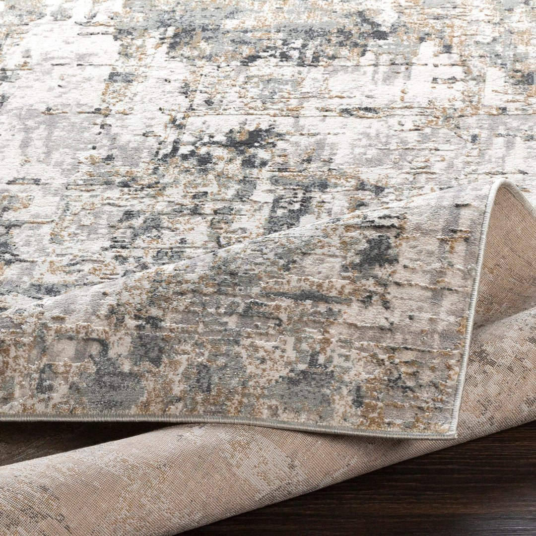 Maddux Abstract Machine Woven Gray/White/Tan Area Rug Trent Austin Design® Rug Size: Rectangle 2' x 3'