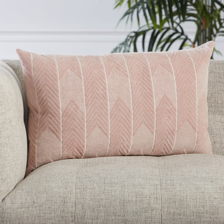 Floretta 100% Cotton Lumbar Rectangular Pillow Joss & Main Color: Blush Size: 16" H x 24" W