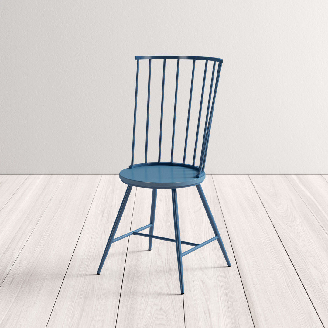 Kennamer Metal Slat Back Side Chair (Set of 2) Laurel Foundry Modern Farmhouse® Color: Bluesteel