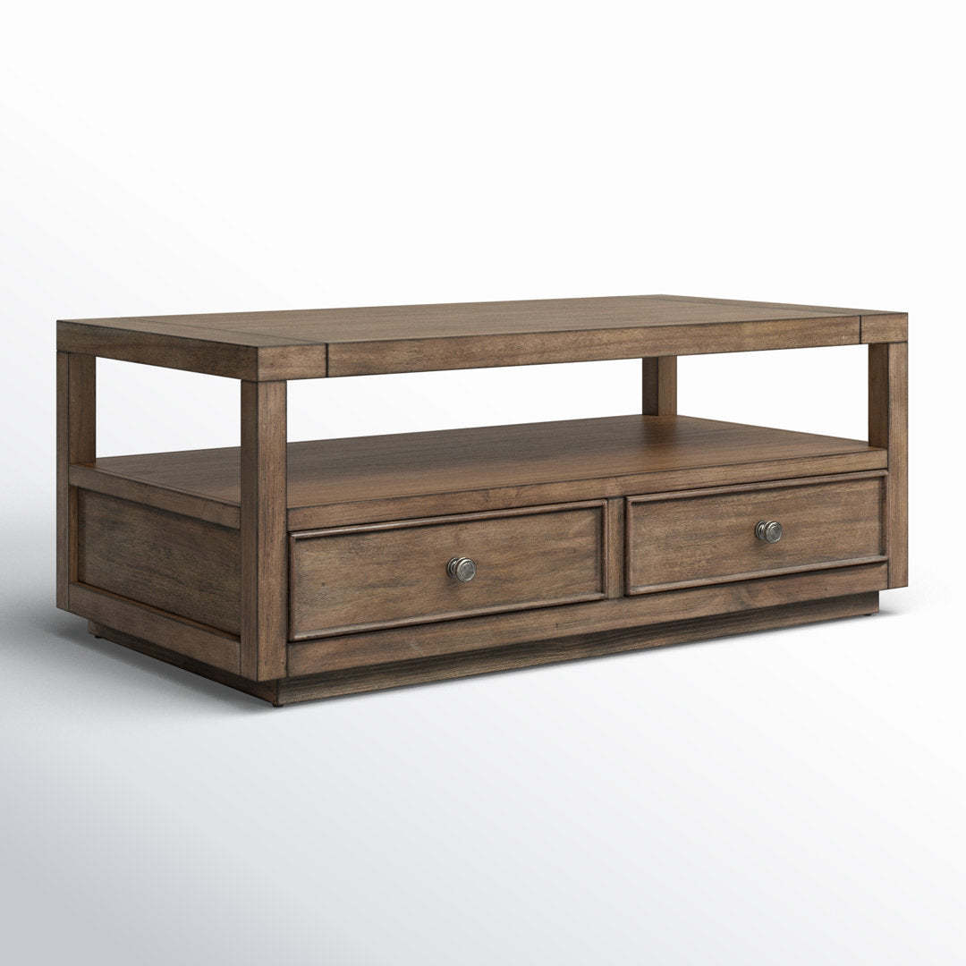 Vincenta Block Coffee Table with Storage Birch Lane™
