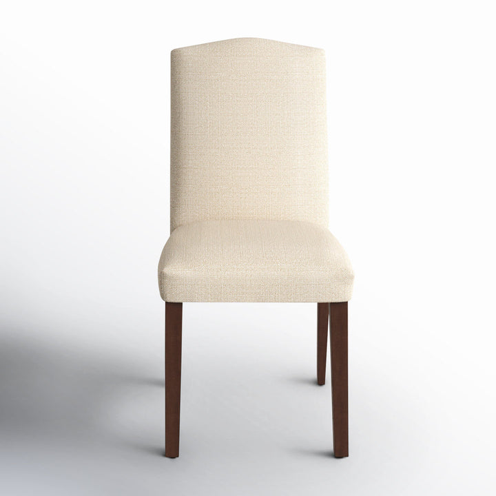 Estrela Upholstered Dining Chair Birch Lane™ Upholstery Color: Velvet Steel Gray, Leg Color: Black Wood
