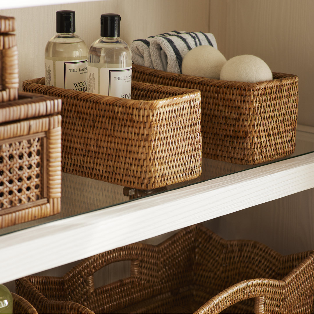 Albina Petite Rattan Basket Birch Lane™ Color: Honey Brown