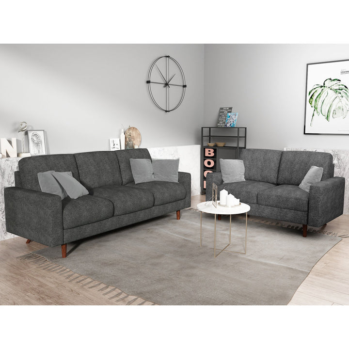 Macsen 2 Piece Standard Living Room Set Wrought Studio™ Leather Type: Gray