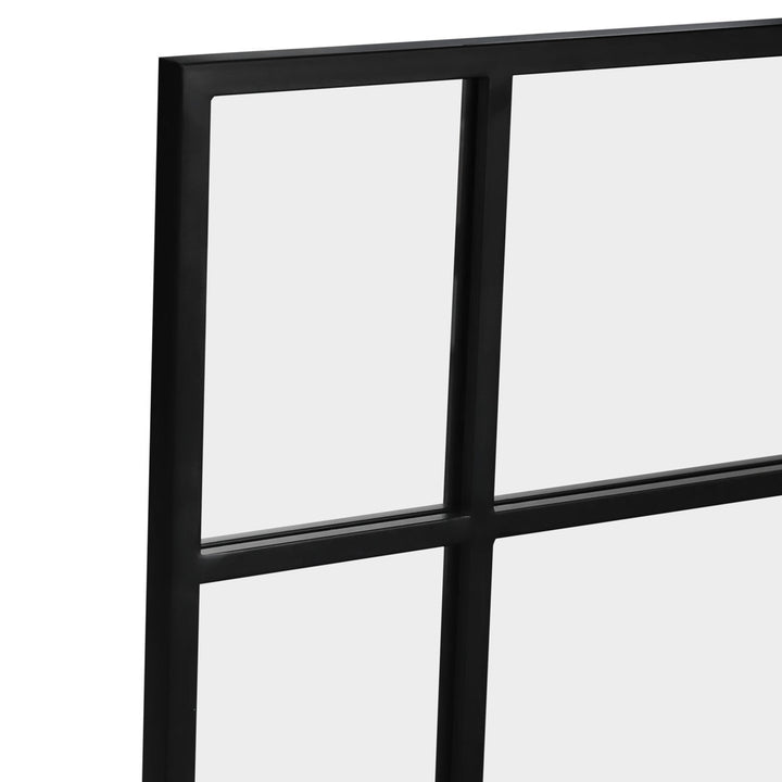 Matherly Window Pane Metal Framed Wall Mounted Mirror Trent Austin Design® Size: 63" x 24" Finish: Black