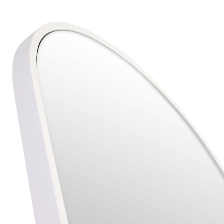 Kira Arched Mirror Glass Warehouse Size: 32'' X 48'' Finish: White