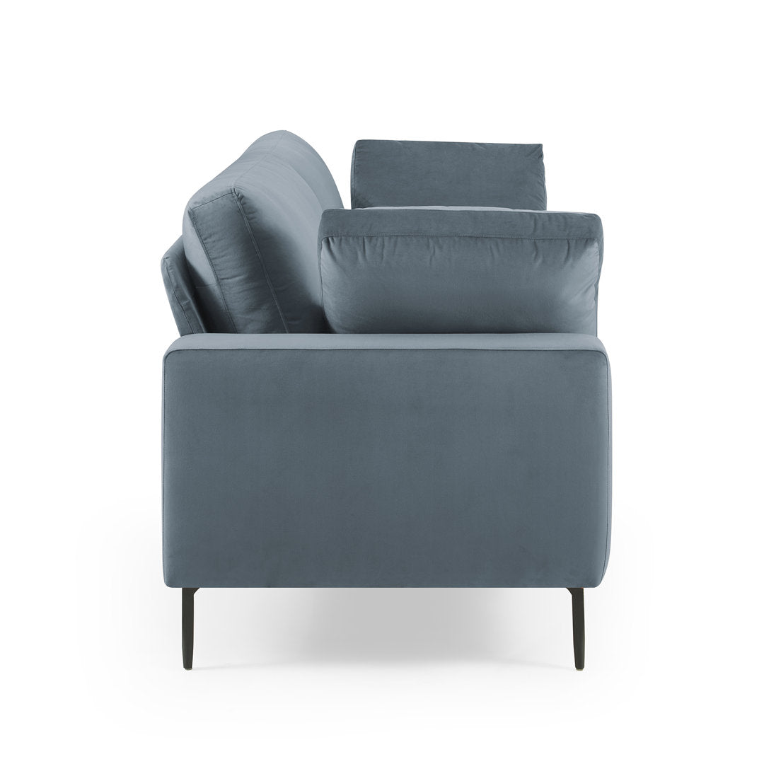 Jeses MINIMORE Modern Style Etta 84.3" Mid-Century Modern Design Sofa Corrigan Studio® Fabric: Light Blue Velvet