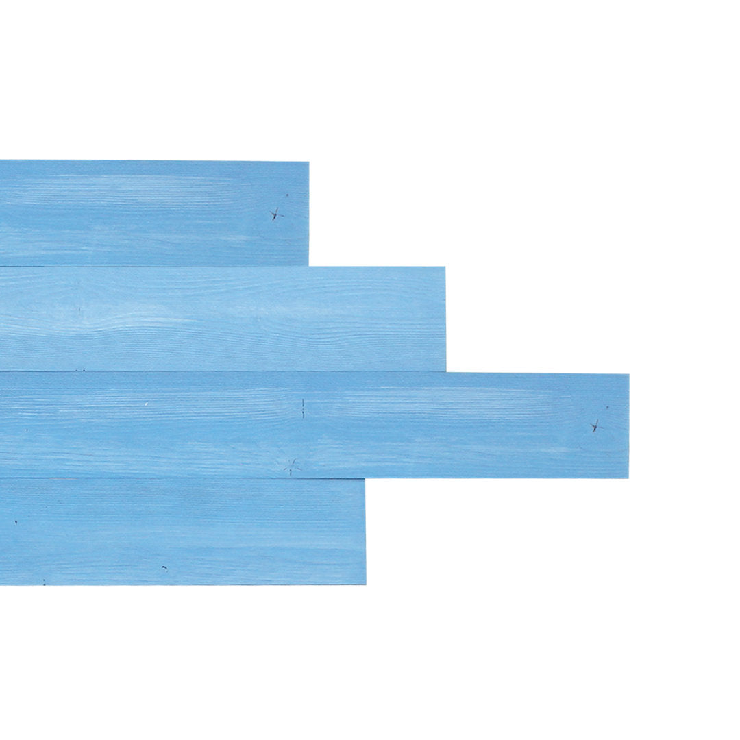 5" x 47" Reclaimed Peel and Stick Engineered Wood Wall Paneling e-Joy Color: Sky Blue