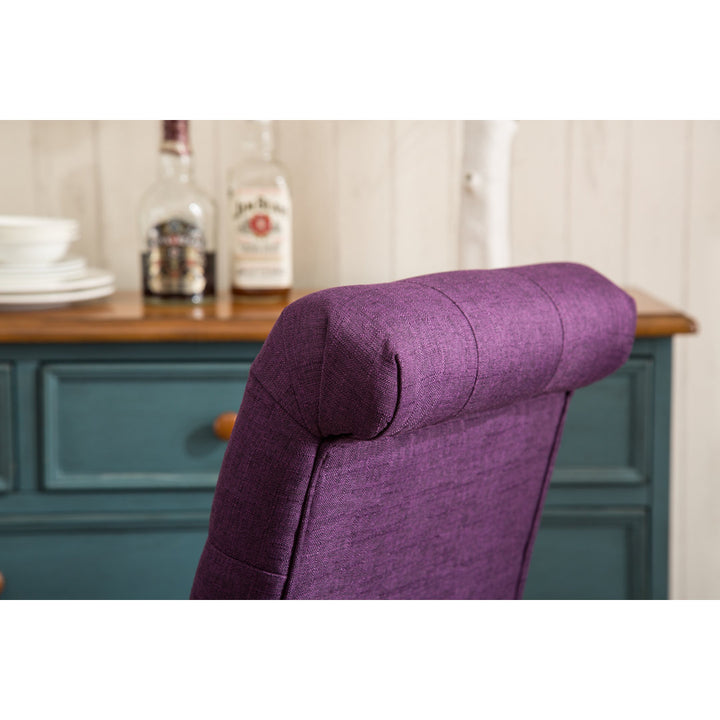 Charlotte Tufted Upholstered Parsons Chair (Set of 2) Red Barrel Studio® Upholstery Color: Purple