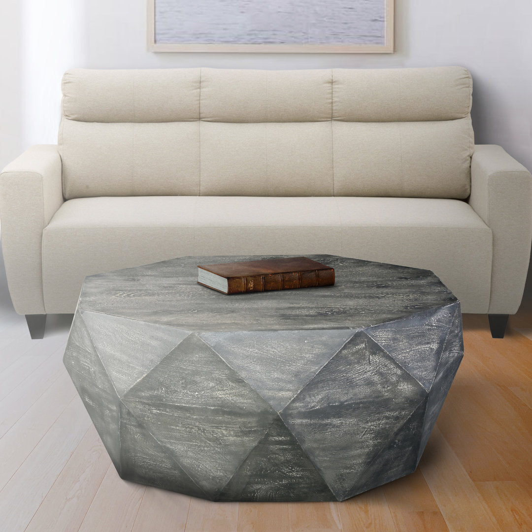 Abdia Solid Wood Solid Coffee Table Union Rustic Color: Gray