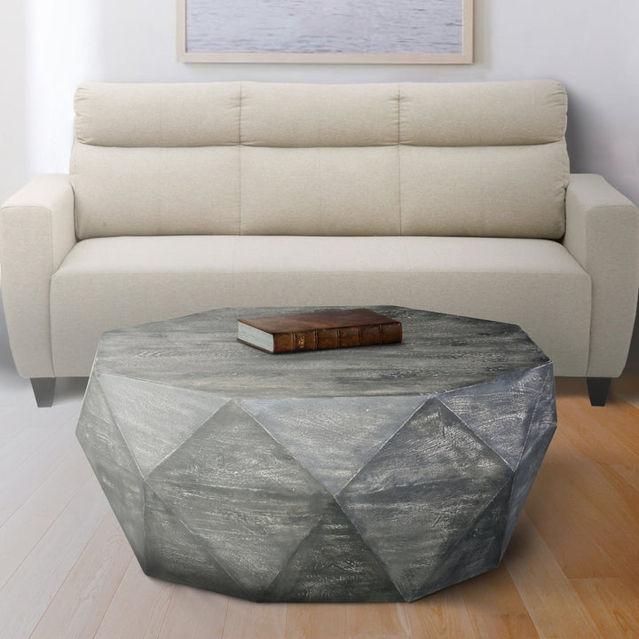 Abdia Solid Wood Solid Coffee Table Union Rustic Color: Gray