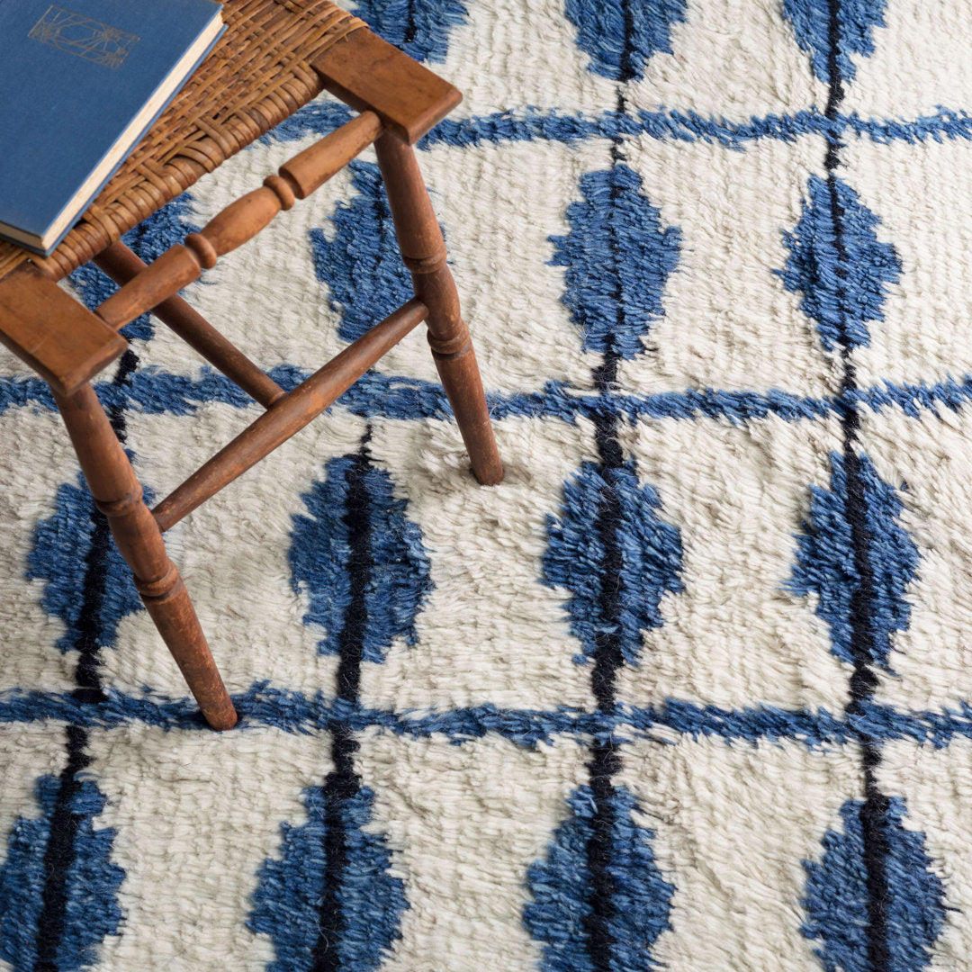 Noma Indigo Handwoven Wool Rug Dash and Albert Rugs Rug Size: Rectangle 5' x 8'