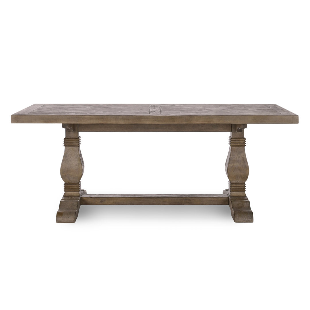 Kinston 78" Solid Wood Trestle Dining Table Birch Lane™ Color: Distressed Brown